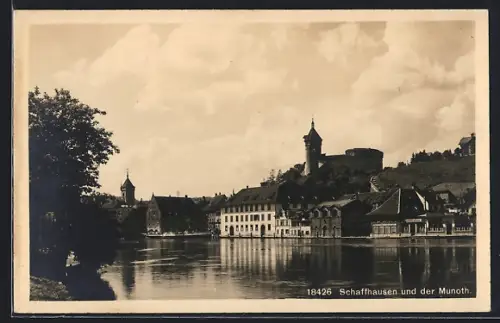 AK Schaffhausen, Rheinpartie mit Blick zum Munoth
