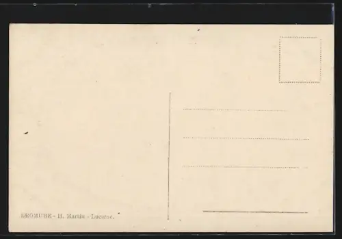 AK Luzern, Teilansicht mit Rigi aus der Vogelschau