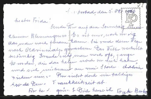 AK Leukerbad, Ortsansicht aus der Vogelschau