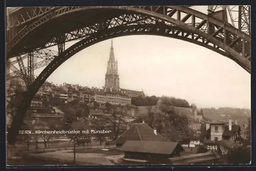 AK Bern, Kirchenfeldbrücke mit Münster