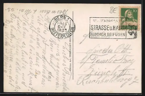 AK Bern, Kirchenfeldbrücke mit Münster