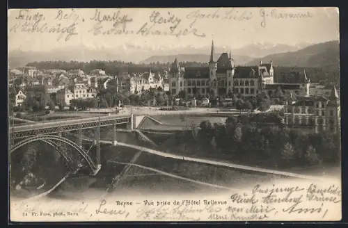 AK Berne, Vue prise de l`Hotel Bellevue
