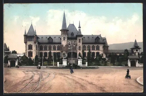 AK Bern, Historisches Museum von der Strasse aus