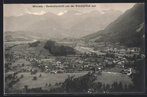 AK Wimmis, Gesamtansicht von der Simmenfluh aus