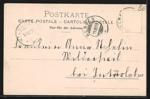 AK Wengen, Totalansicht mit Bergpanorama aus der Vogelschau