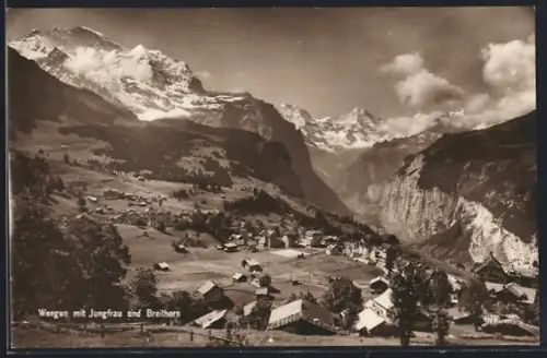 AK Wengen, Wengen mit Jungfrau und Breithorn