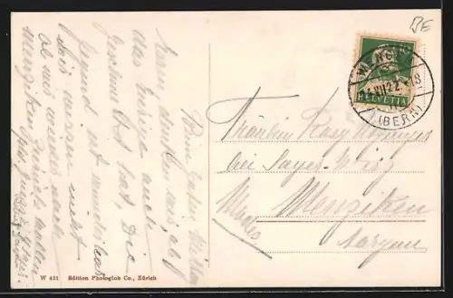 AK Wengen, Wengen mit Jungfrau und Breithorn