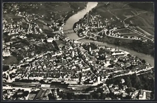 AK Schaffhausen, Fliegeraufnahme der Stadt