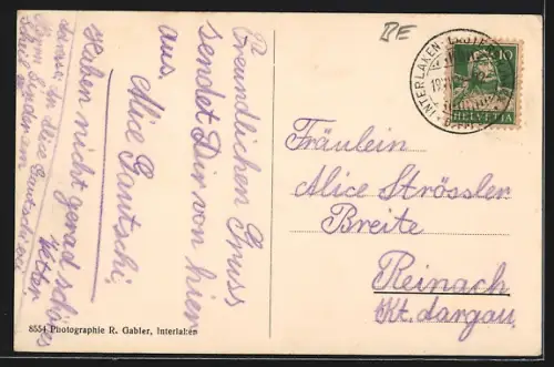 AK Wengen, Generalansicht von oben