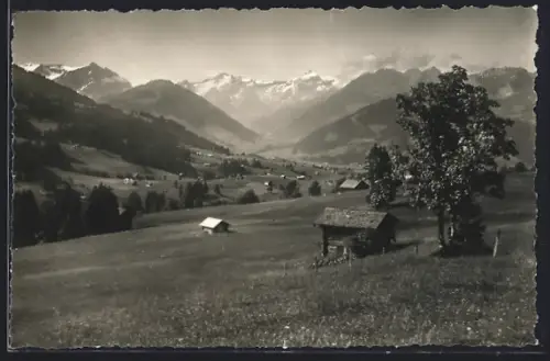 AK Schönried, Blick von Schönried auf Oldenhorn und Sanetsch