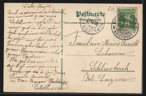 AK Solothurn, Totalansicht aus der Vogelschau