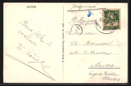 AK Olten, Totalansicht aus der Vogelschau