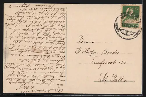 AK Olten, Teilansicht mit Strandpartie u. Brücke