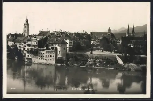 AK Olten, Altstadt vom Wasser aus