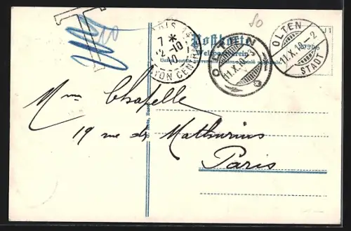 AK Olten, Teilansicht mit überdachter Brücke