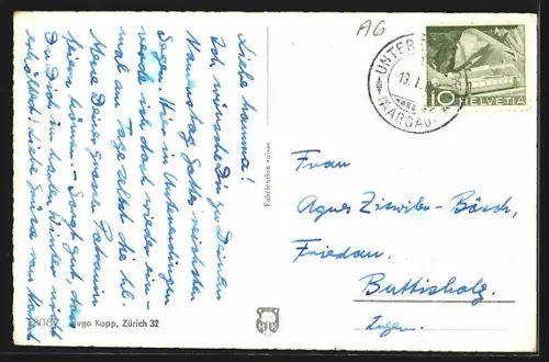 AK Unterendingen /Aarg., Totalansicht mit Kirche aus der Vogelschau