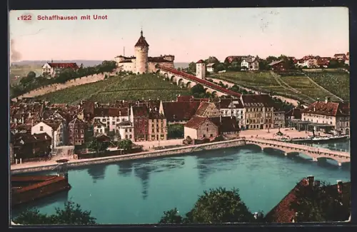 AK Schaffhausen, Ortsansicht mit Unot