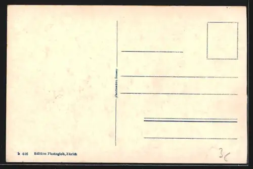 AK Meiringen, Ortsansicht mit Kirche und Umgebung aus der Vogelschau