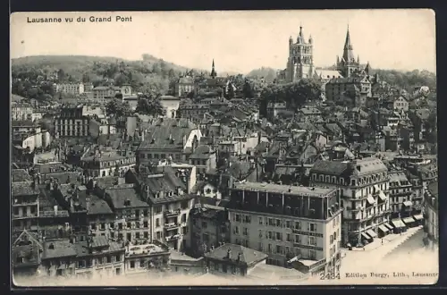 AK Lausanne, Lausanne vu du Grand Pont