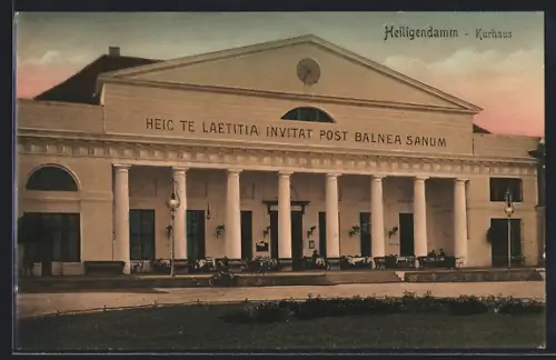 AK Heiligendamm, Kurhaus mit Gästen