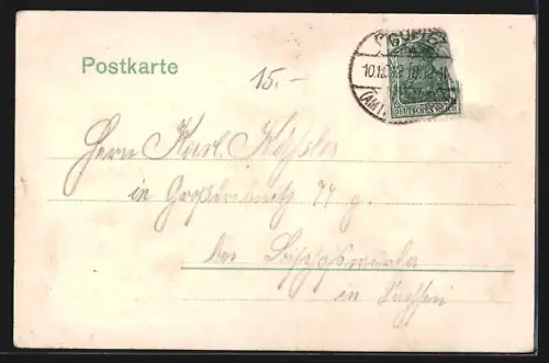 AK Copitz a. E., Strassenpartie und Wohnhäuser aus der Vogelschau