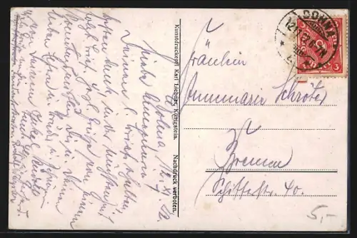 Lithographie Dohna, Burg und Stadtansicht, Burg Dohna vor 1402