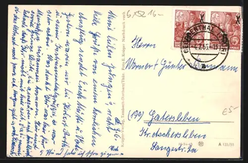 AK Georgenthal /Thür. Wald, Gasthaus Wechmarer Hütte mit Garten