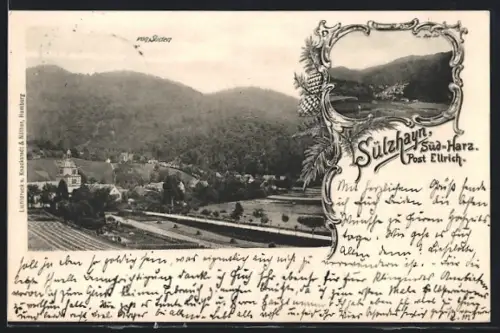 AK Sülzhayn /Süd-Harz, Ortsansicht vom Süden