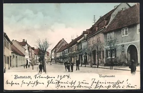 AK Buttstädt, Topfmarkt mit Kindern