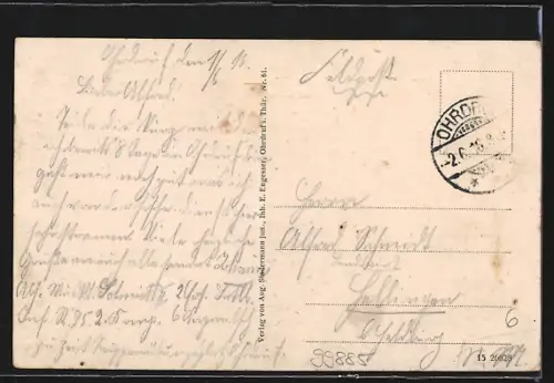 AK Ohrdruf, Blick über die Waldstrasse