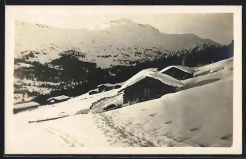 AK Lenzerheide, Landschaftspanorama mit Hütten