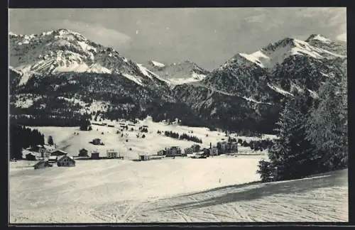 AK Lenzerheide, Winterpanorama mit Lenzerhorn