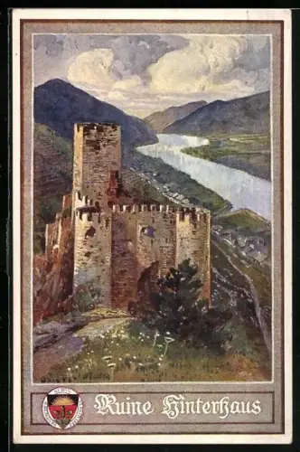 AK Deutscher Schulverein Nr. 135: Ruine Hinterhaus mit Gebirgswand