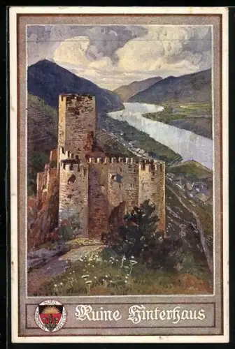 AK Deutscher Schulverein Nr. 135: Ruine Hinterhaus mit Gebirgswand