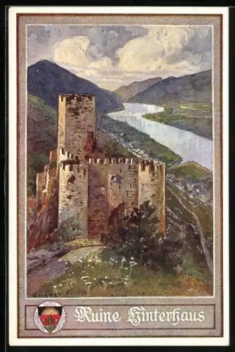 AK Deutscher Schulverein Nr. 135: Ruine Hinterhaus mit Gebirgswand