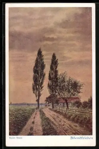 AK Deutscher Schulverein Nr. 1021: Abendfrieden, Landidyll