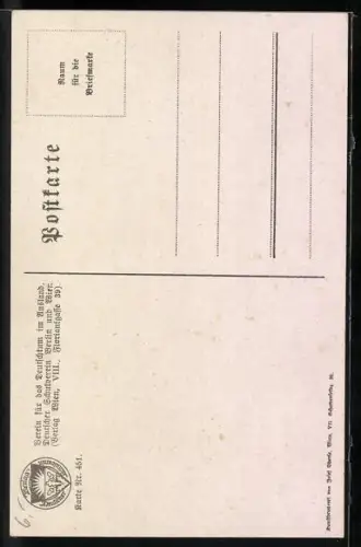 AK Deutscher Schulverein NR 451: Semmering, Partie in den Adlitzgräben