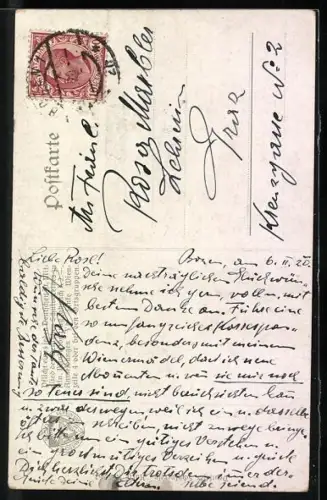 Künstler-AK Eppan, Partie am Ansitz Gleisheim