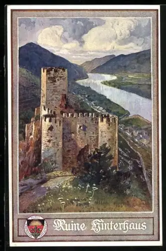 AK Deutscher Schulverein Nr. 135: Ruine Hinterhaus mit Gebirgswand