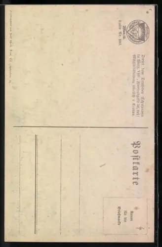 AK Deutscher Schulverein NR 240: Burschenschaftler feiern ihr leichtes Studentenleben