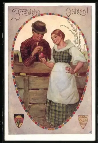 AK Deutscher Schulverein Nr. 590: Fröhliche Ostern!