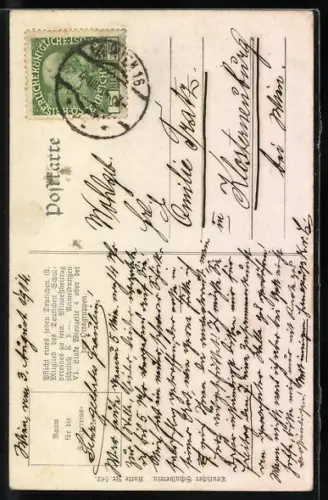 AK Deutscher Schulverein NR: 562, Wien, Panorama m. Dom