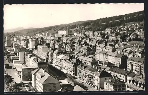 AK La Chaux-de-Fonds, Panorama mit Strassenpartie