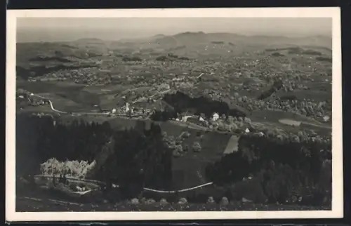 AK Hütten /Zürich, Panorama mit Strassenpartie