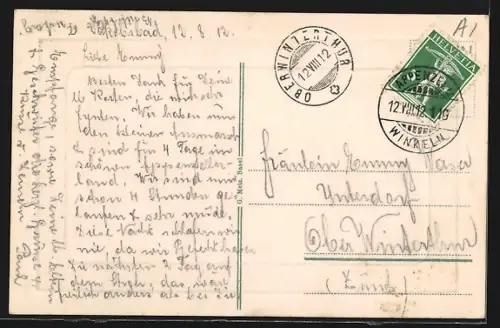AK Gonten /Appenzell, Jakobsbad mit Bahn, Passepartout