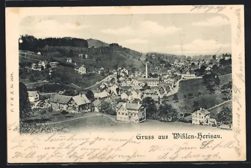 AK Wihlen-Herisau, Teilansicht mit Strassenpartie