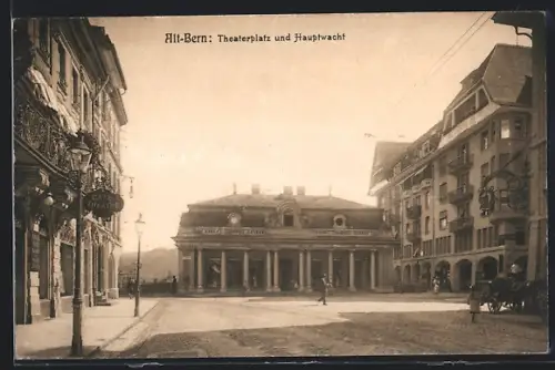 AK Bern, Theaterplatz und Hauptwacht, Alt-Bern