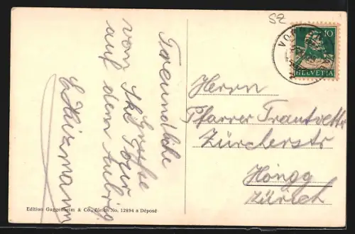 AK Vorderthal, Panorama mit Kirche