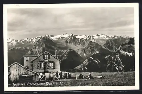 AK Morschach, Gasthof Frohnalpstock mit Gebirgspanorama