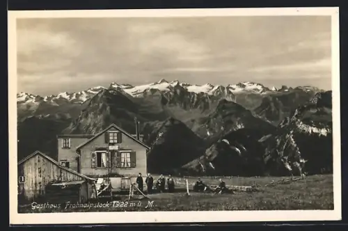 AK Morschach, Gasthaus Frohnalpstock mit Alpenpanorama